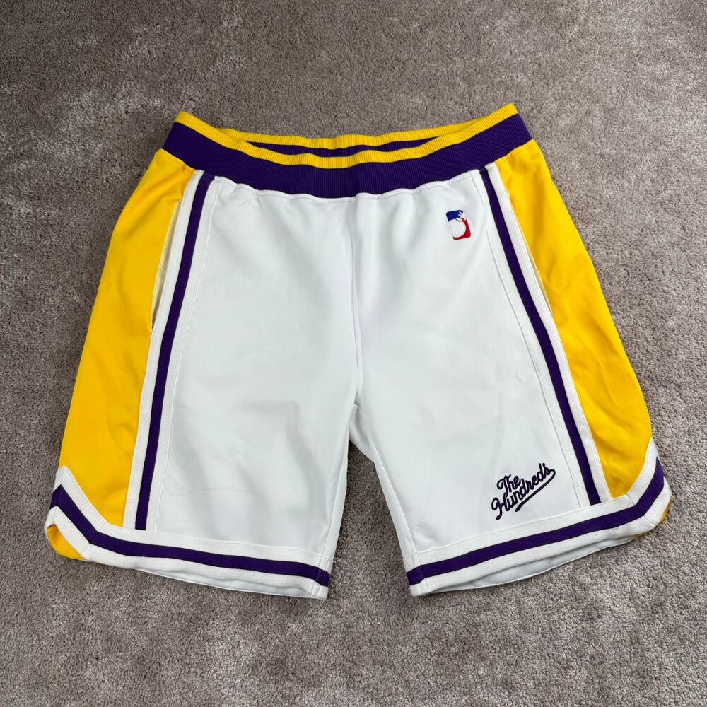 The Hundreds Basketball Shorts Size XL Purple Yellow Lakers Colorway Streetwear